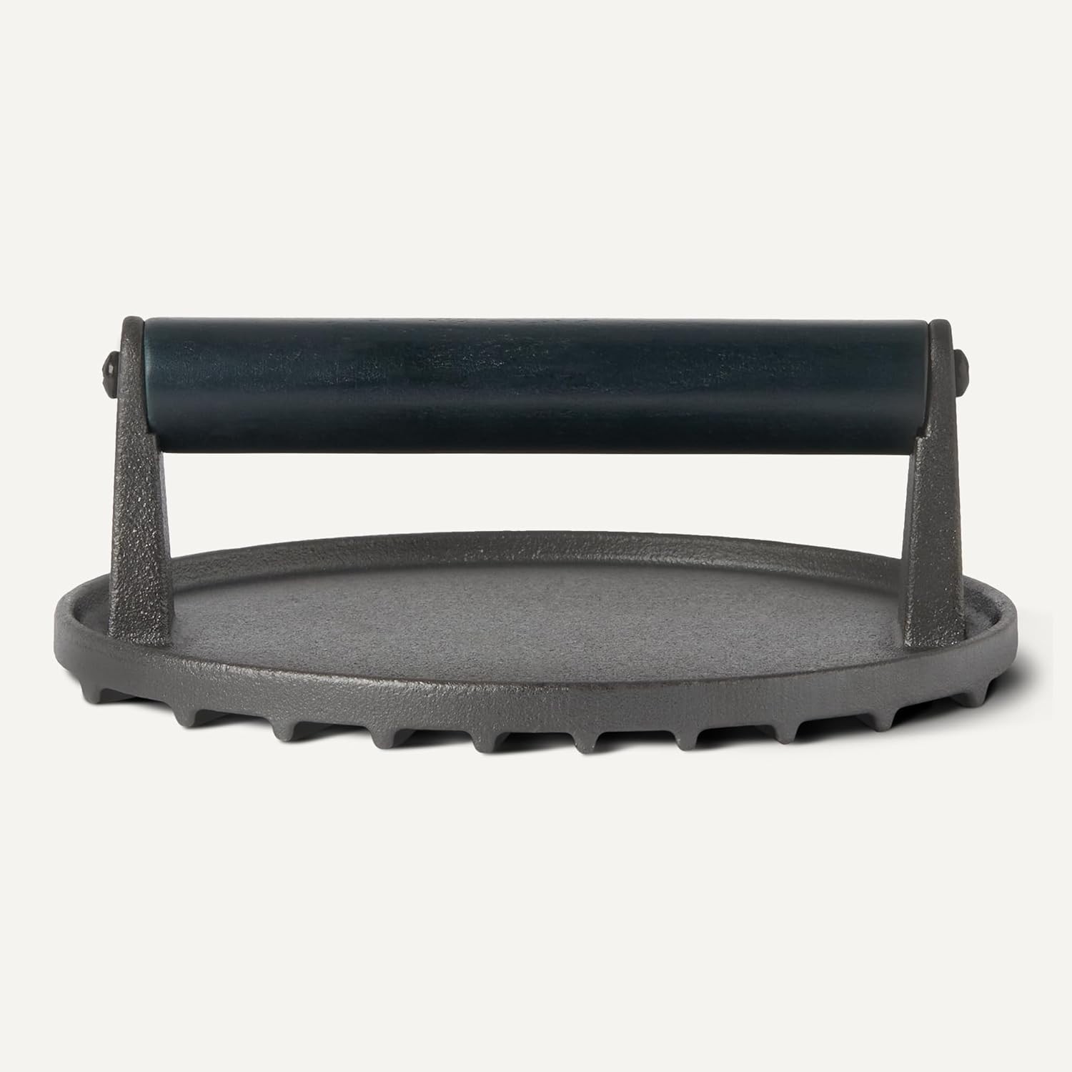 Amazon Basics Cast Iron Burger Press with Wooden Handle, Round, 6.8 x 6.8 x 2.7 gallery