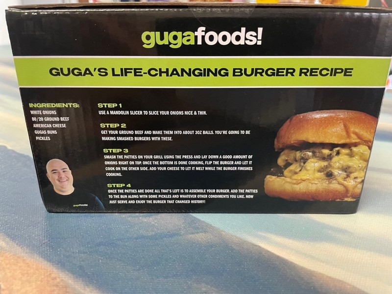 Guga Foods- Adjustable Burger Press, Stainless Steel Hamburger and Smashed Patty gallery