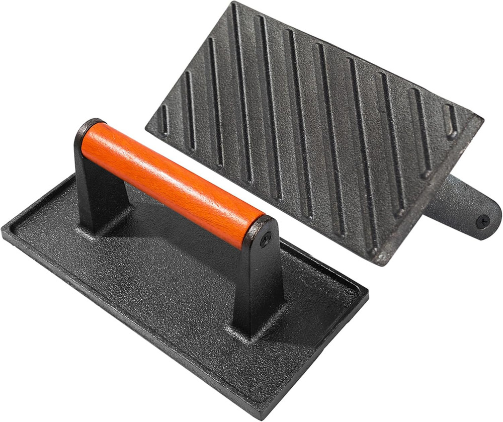 Bacon Press, Griddle Press, Grill Press, Meat Press, Cast Iron Grill Press, Cast