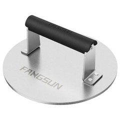 Bacon Press for Griddle Stainless Steel Grill Press 8.5-Inch Heavy-Duty Burge…