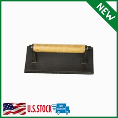 Cast Iron Steak Weight, 4.25-Inch by 8.25-Inch,Black, Tan, Medium New