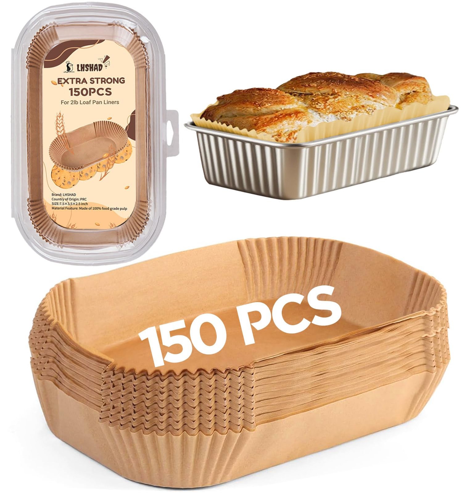 Loaf Pan Liners set Non-Stick Parchment for 9x5 In Bread set 100P gallery