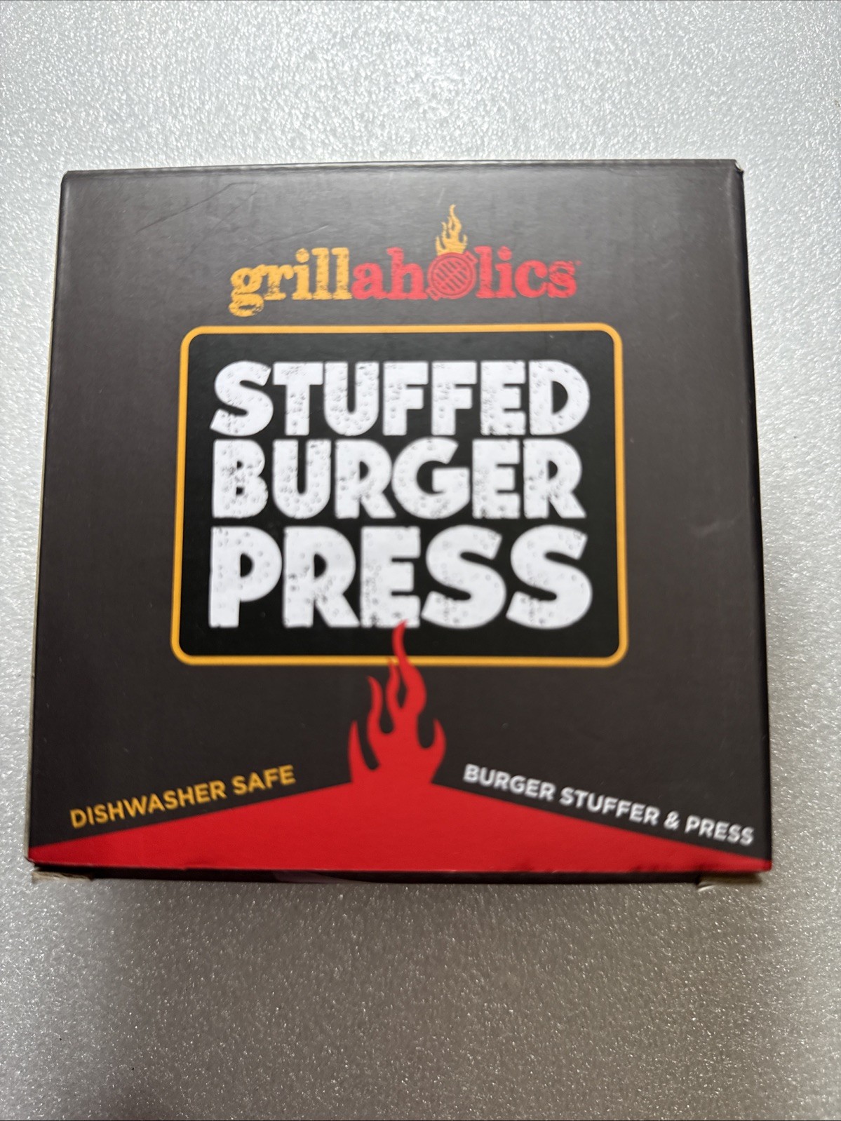 Grillaholics Stuffed Burger Press & Hamburger Maker - Non Stick Hamburger Open gallery