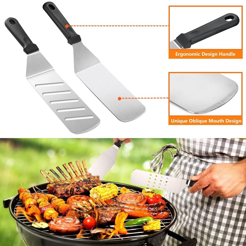 Blackstone Griddle Accessories & Burger Press, 122 PCS Griddle Grill Tools Se... gallery