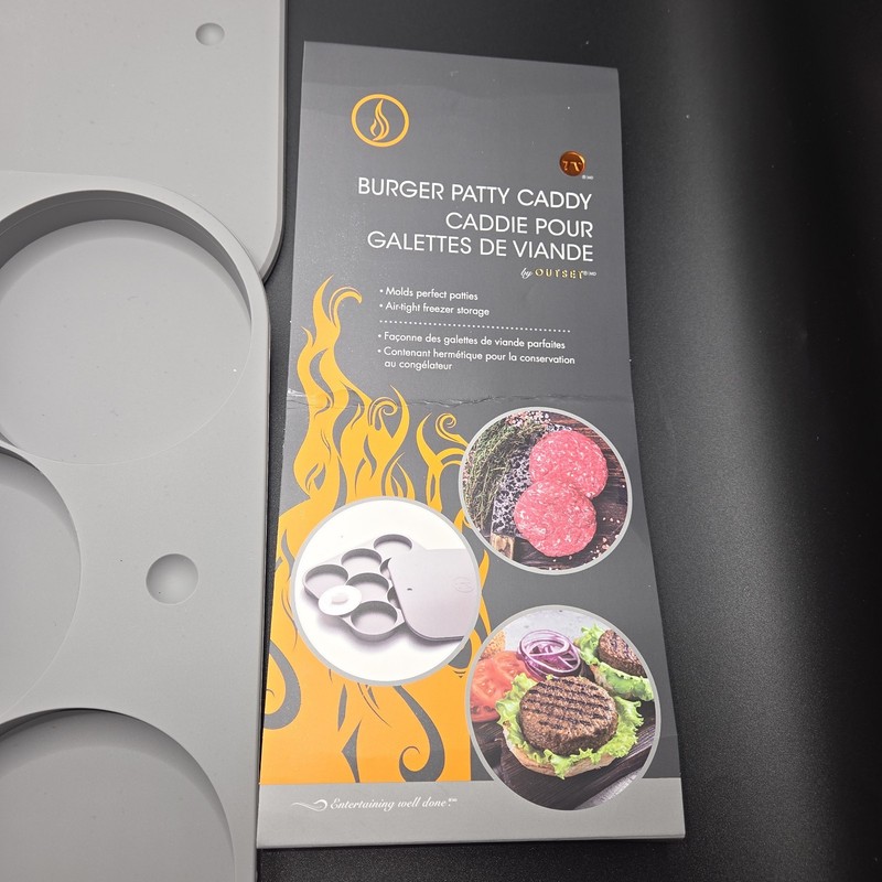 Prepology Set of 8 Silicone Burger Molds Burger Patty Caddy Pour Galettes gallery