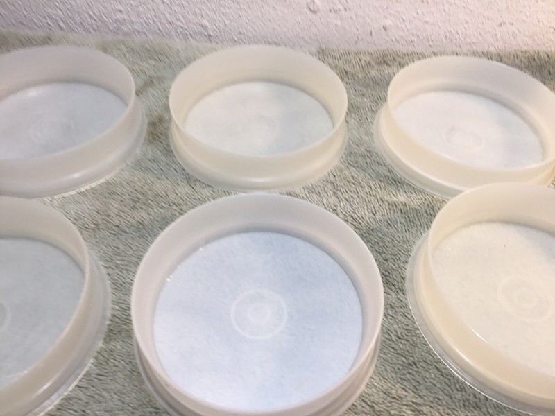 LOT of 6~Tupperware 4" Hamburger Patty Press Stack Freeze Keepers 882 (E) gallery