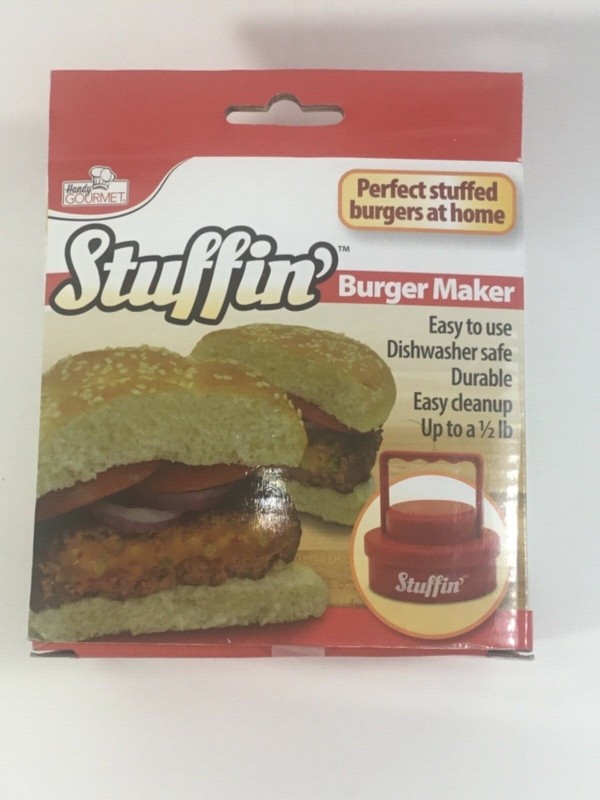 Stuffin’ Easy Use Burger Maker Fill Up to 1/2 lb Burger Durable Easy Cleaning gallery