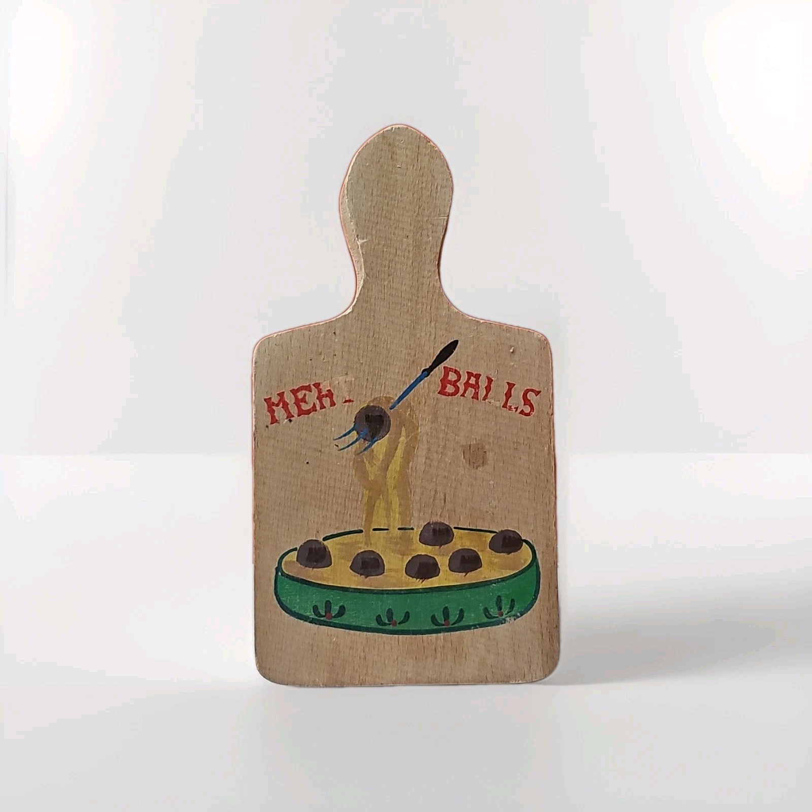 VINTAGE Wooden Meatball Press for 6 meatballs / decorative / cutting board gallery