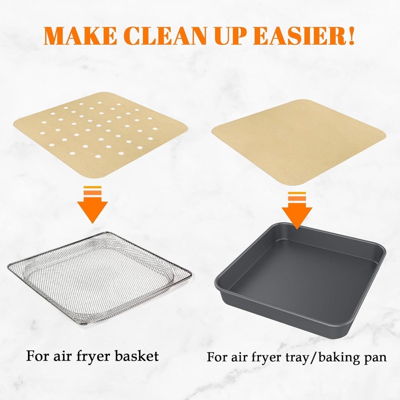 12 x 12 inch Parchment Paper Liners Air 12''x12'' 130 Pcs gallery