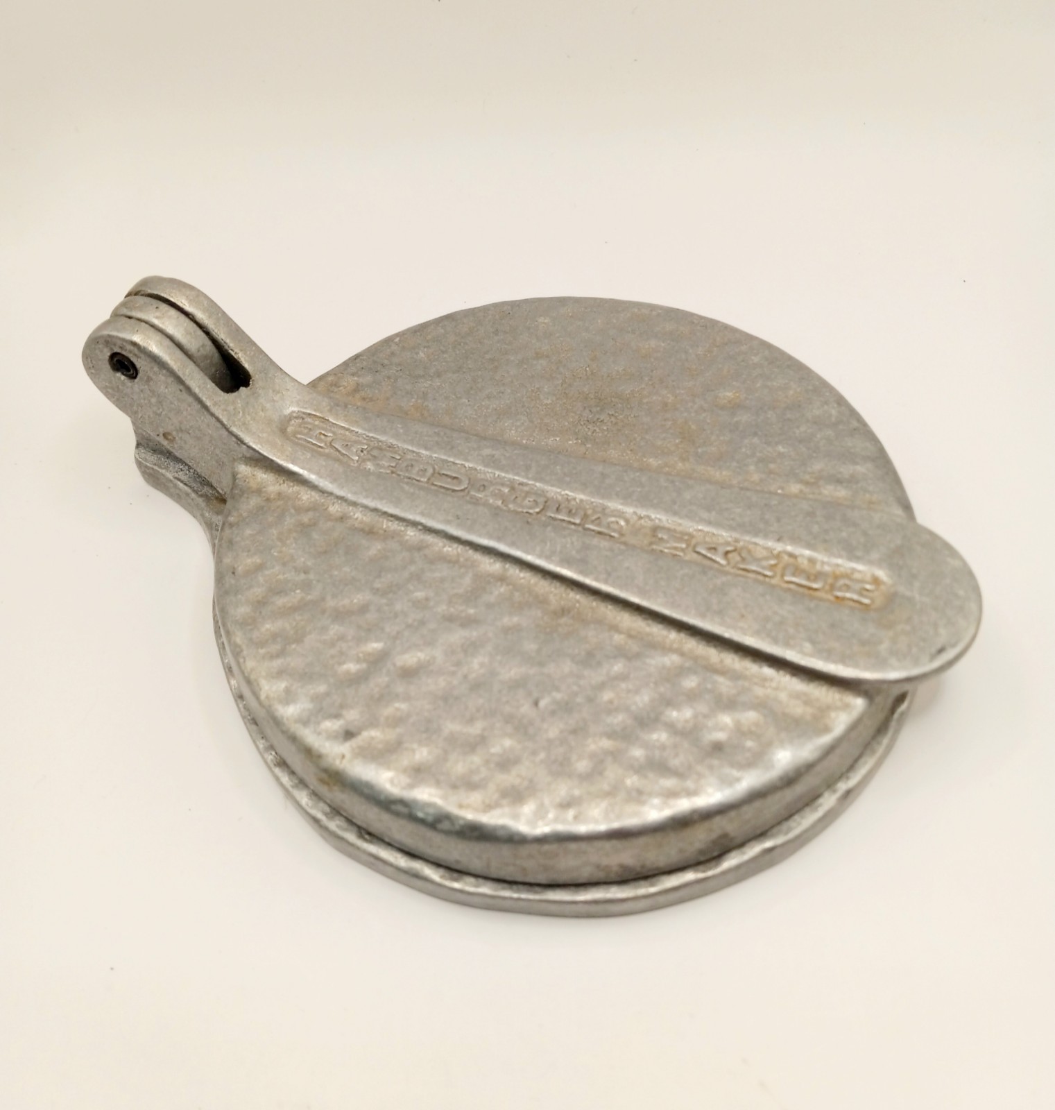 Vintage Aluminum 4" Hamburger Maker / Press w Embossed Instructions on Base gallery