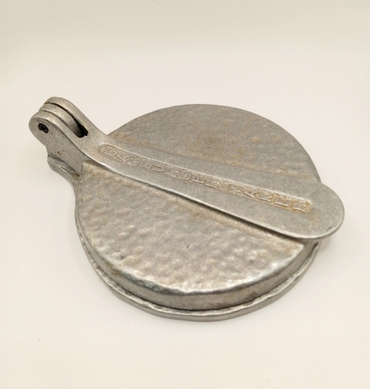 Vintage Aluminum 4" Hamburger Maker / Press w Embossed Instructions on Base gallery