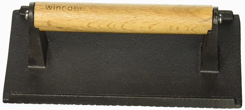 Cast Iron Steak Weight, 4.25-Inch by 8.25-Inch,Black, Tan, Medium New gallery