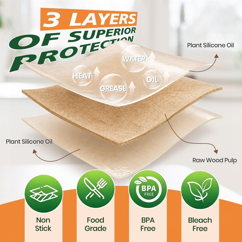 Yarmchahk 100pcs Unbleached Parchment Paper 9" x 13" - 100 Pack, gallery