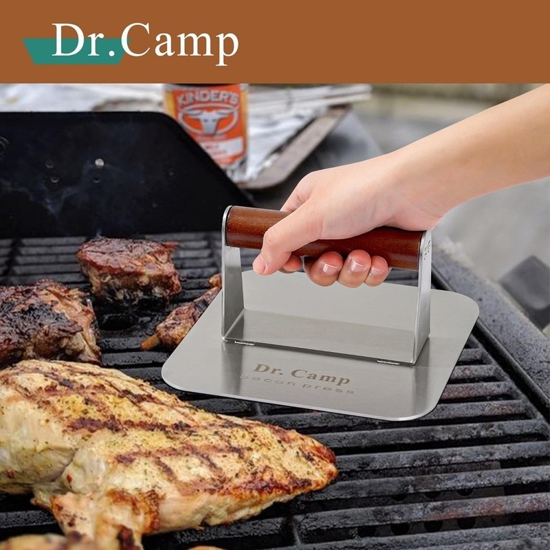 7 Inch Stainless Steel Burger Press Smasher Hamburger Patty Maker Meat Bacon gallery