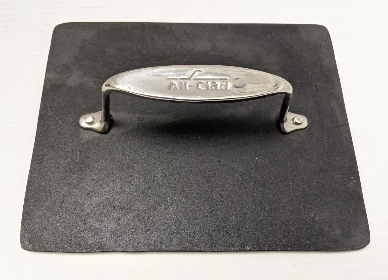 ALL-CLAD Heavy Cast Iron Burger Panini Bacon Sandwich Grill Press 8" x 10" gallery
