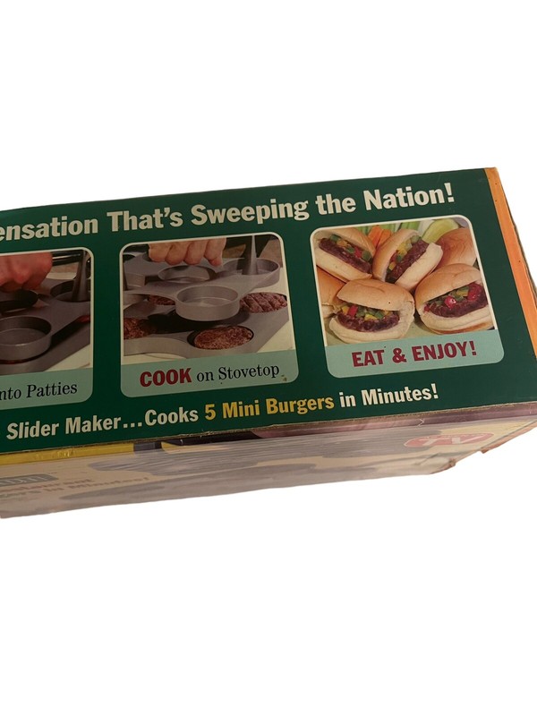 Big City Slider Station Nonstick Surface Mini Burger Maker - Open Box gallery