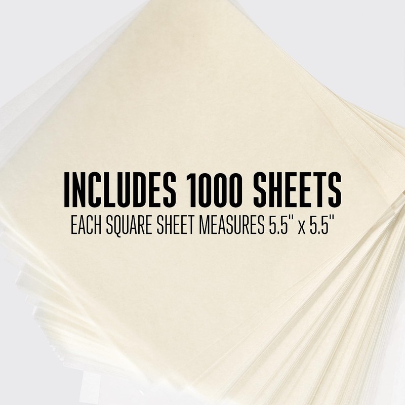 Weston Hamburger Patty Paper, 5.5” x Squares, Waxed, 1000 Count, White gallery