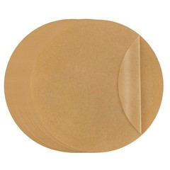 TROUSKAIG 100pcs 10 inch Unbleached Parchment Paper 10inch-100pcs, Brown