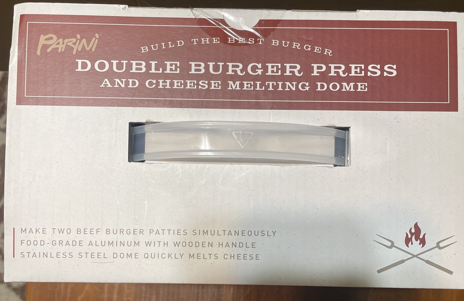 Parini Double Non-Stick Burger Press & Cheese Melting Dome 8.75" NIB. “A1” gallery