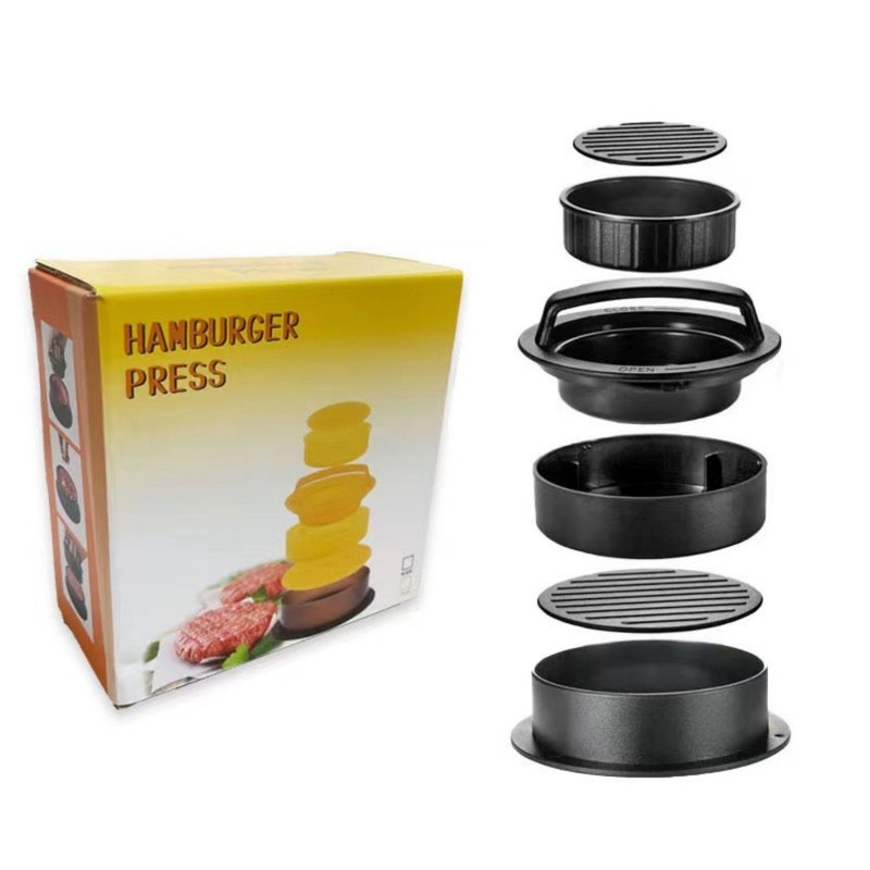 Non Stick 3-In-1 Stuffed Burger Press Hamburger Patty Mold Maker Slider BBQ gallery