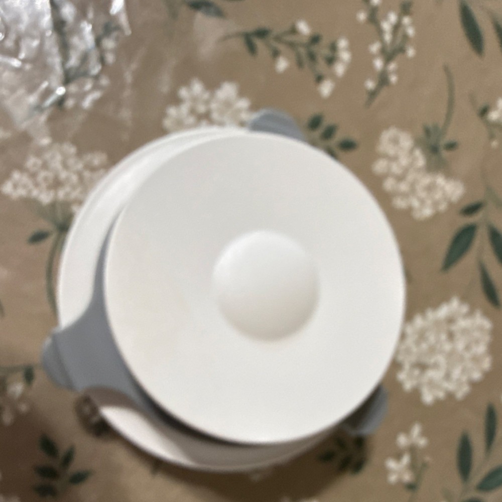 Pampered Chef Burger Press Medium 5in White Gray Plastic Dishwasher Safe