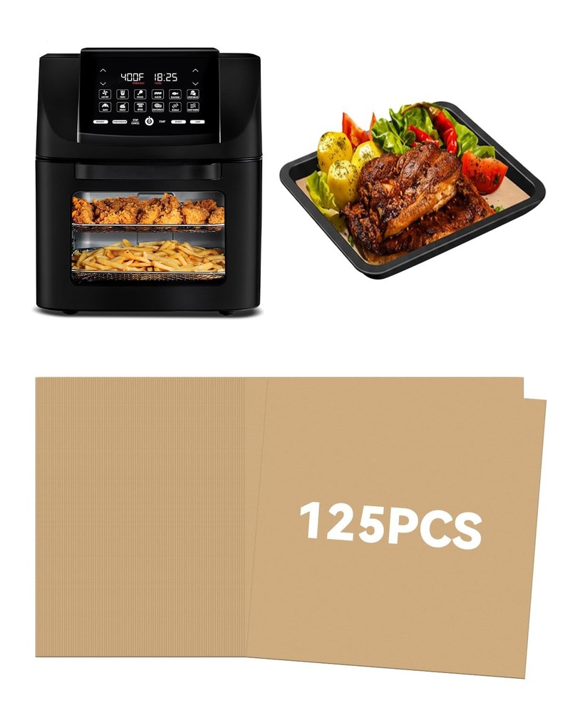 125PCs Air Fryer For Gourmia 14QT, Unbleached Parchment Paper