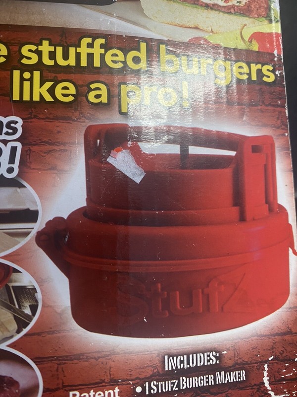 STUFZ Burger Stuffer Hamburger Maker Stuffed Patty Press BBQ As Seen On TV! gallery