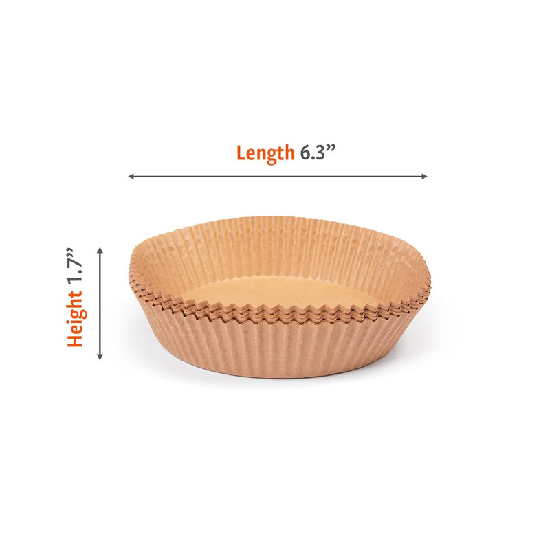 Air Fryer Parchment Paper Liners, 50 Ct, 3-5 Quart, Fits Square & Round Baskets gallery