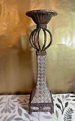 Decorative Pillar Candle Holder – Elegant Metal Stand for Home or Event Decor