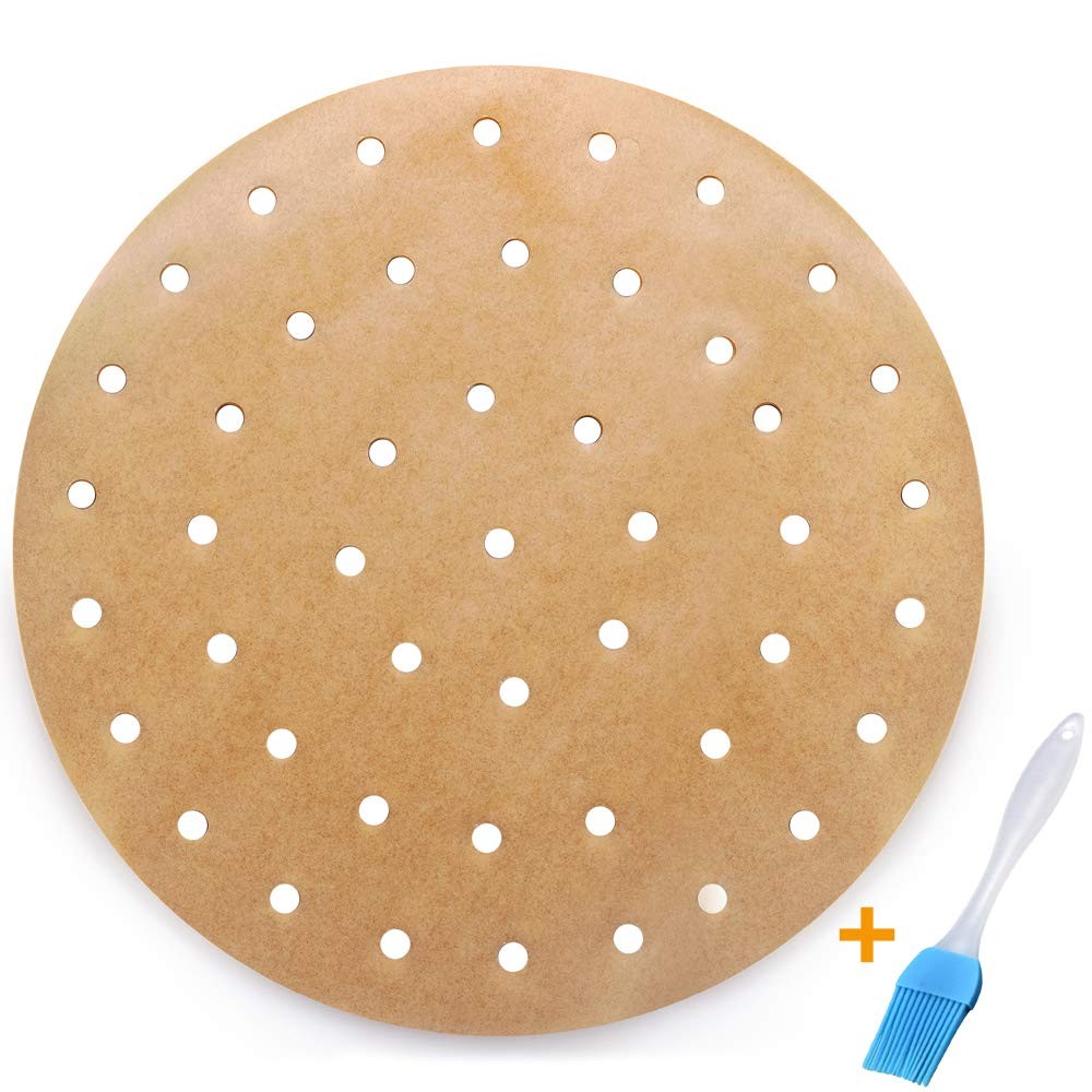 100pcs Unbleached Air Fryer Liners - 9 inches - Unbleached, Original Color gallery