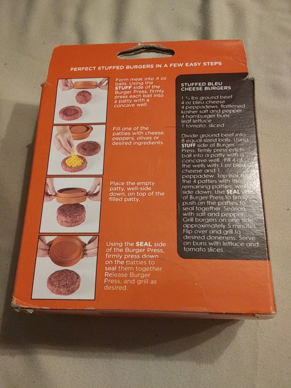 Nordic Ware 3 In 1 Stuffed Burger Maker & Patty Press Indoor Outdoor USA Vin gallery