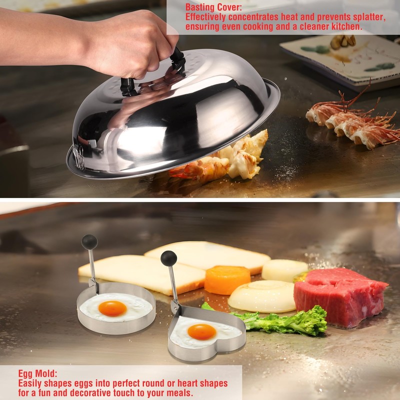 PARGRILL 128 PCS Griddle Accessories Kit - Premium Flat Top Grill Accessories... gallery