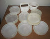 Vintage Tupperware Hamburger Press and 8 Freezer Patty Keepers gallery