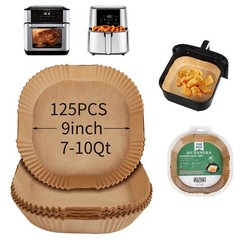 125Pcs Large Air Fryer Liners Disposable Compatible with Square, Brown