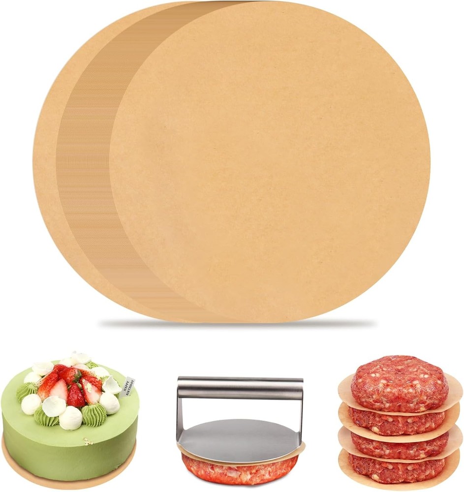 7 Inch Parchment Paper Rounds Set of 200 Hamburger Patty Paper/Burger Press