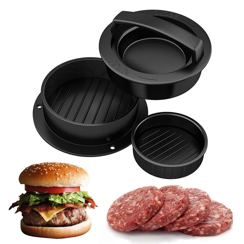 3 in 1 Stuffed Burger Press Hamburger Maker ABS Plastic Beef Patty Kitchen BBQ gallery