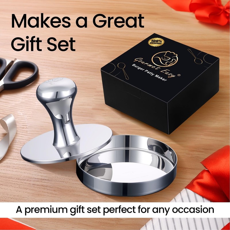 2in1 Smash Burger Press & Patty Maker, Heavy Duty Premium Stainless Steel Ham... gallery