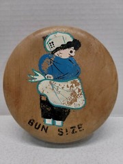 Vintage Wooden Hamburger Press Kitchen Chef Made in Japan Country Farmhouse