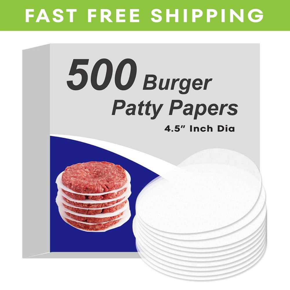 500 Pcs Non-Stick Burger Patty Paper Hamburger Parchment Papers for Press Patty