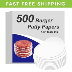 500 Pcs Non-Stick Burger Patty Paper Hamburger Parchment Papers for Press Patty