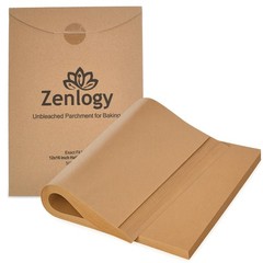 Zenlogy Parchment Paper Sheets 12×16 (500 sheets) for Baking – 12×16, Brown