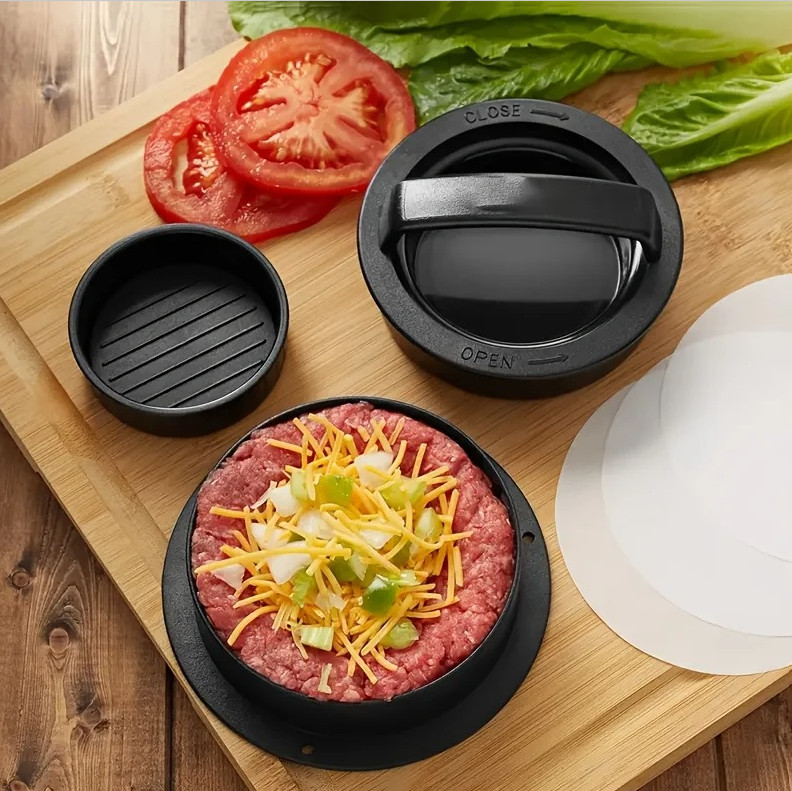 1 Set Non-stick Hamburger & Meat Pie Mold – Perfect for Kitchen and Home Cooking gallery