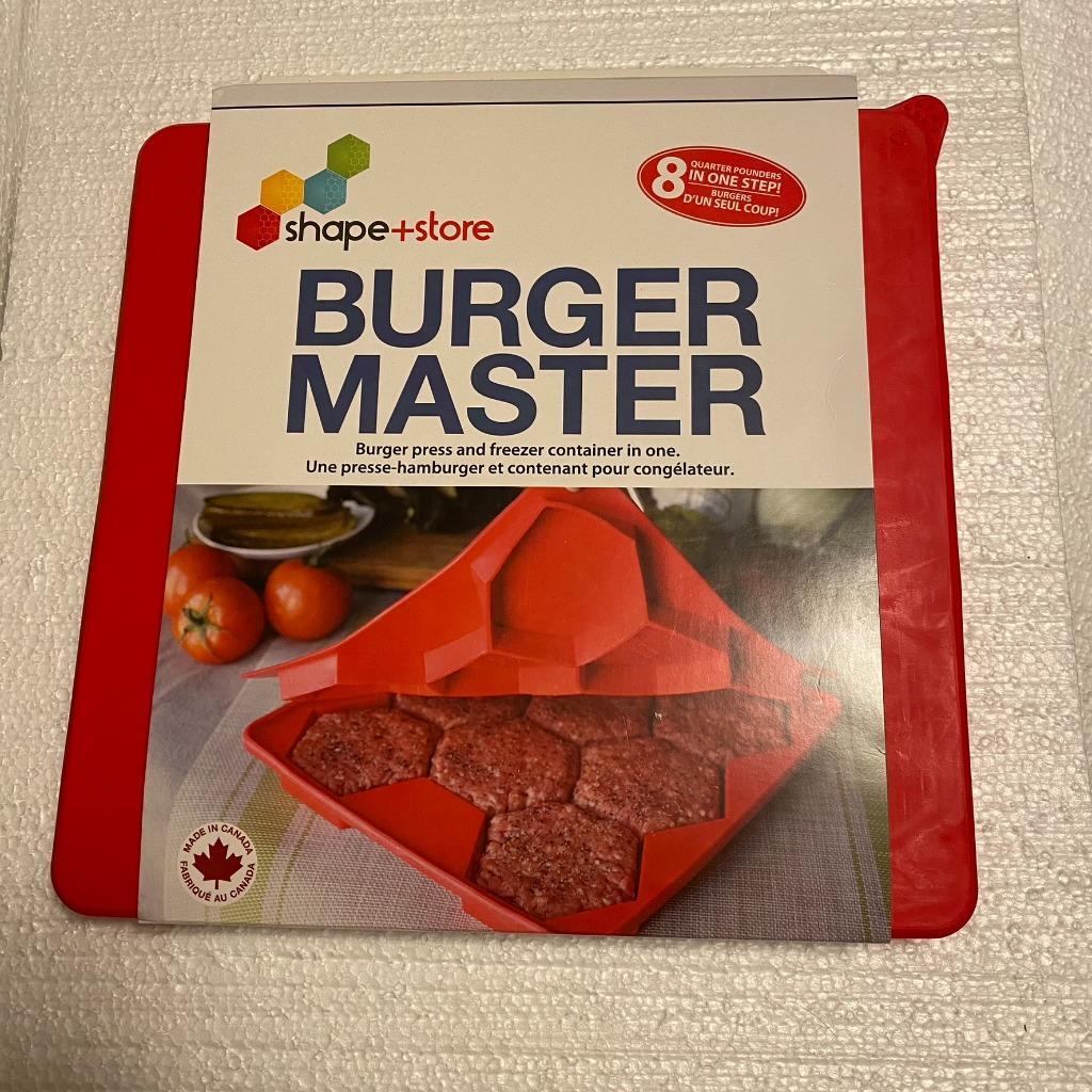 New Shape + Store Burger Master Hamburger Molds Storage Makes 8 1/4lb Burgers gallery