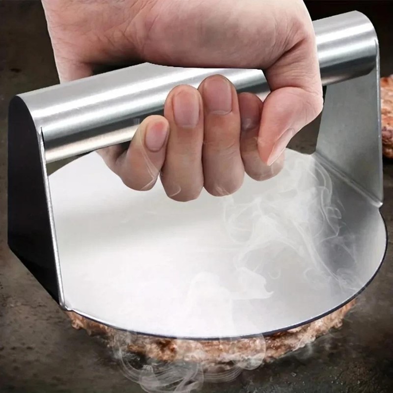 Stainless Steel Burger Press Smash Burger Smasher Patty Maker Grill Bbq Tool gallery