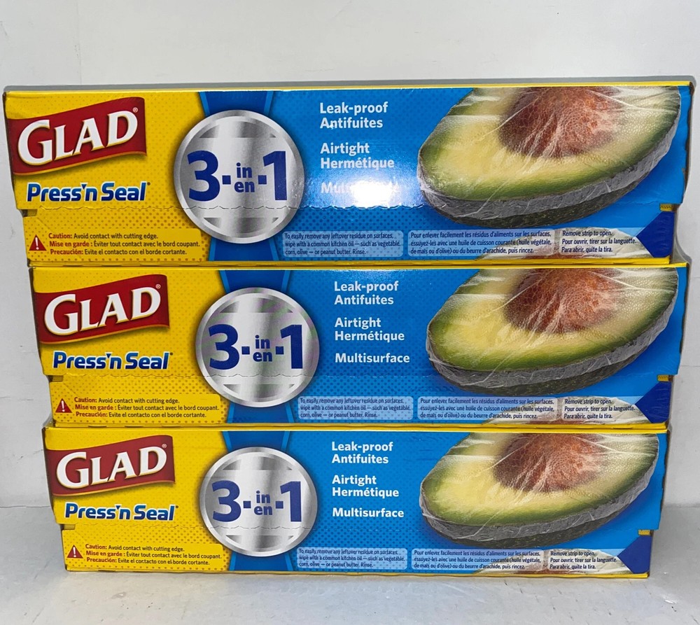 Glad Press'n Seal, 140 SQ. Foot, (Pack of 3)