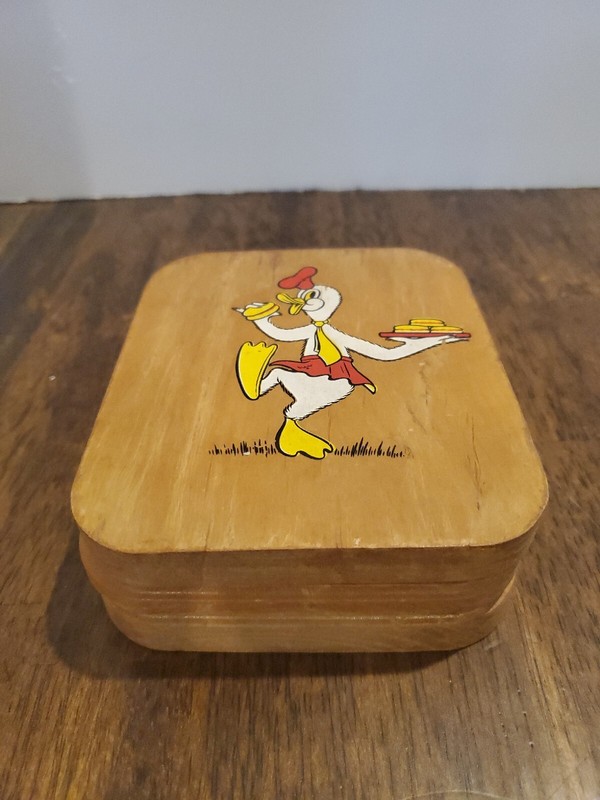Vintage Wood Hamburger Press Mold Double Sided Mid Century Kitchen Decor RARE gallery