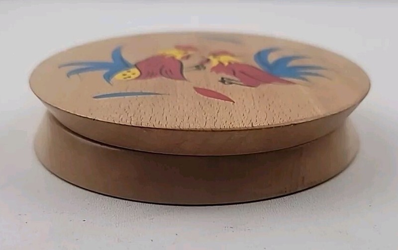 Vintage Retro Wooden Tortilla Maker/Hamburger Press Fighting Cocks 1950s gallery