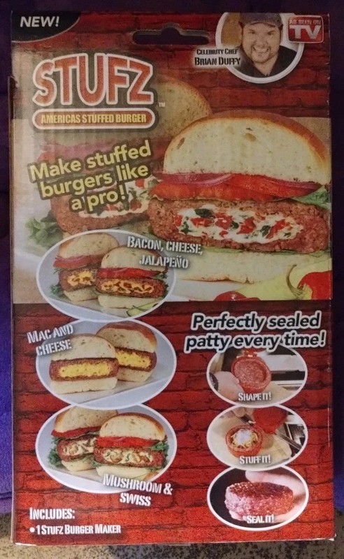 STUFZ Burger Stuffer Hamburger Maker Stuffed Patty Press BBQ As Seen On TV! gallery