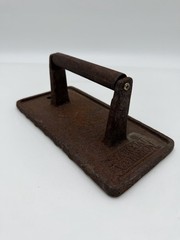 Charcoal Companion Grill Press Bacon Panini Burger Press Cast Iron Wood Handle