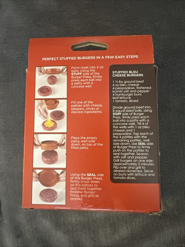 Nordic Ware 3 in 1 Stuffed Burger Press NIB Hamburger Maker gallery